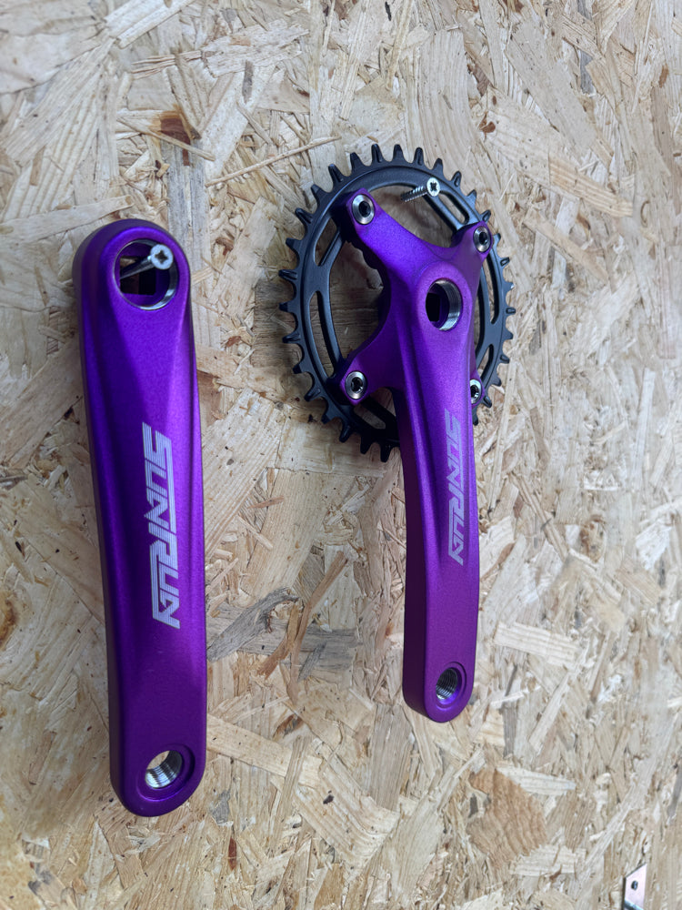 Sunrun Mor 34T Tek Yaprak Aynakol 170mm Kol Uzunluğu