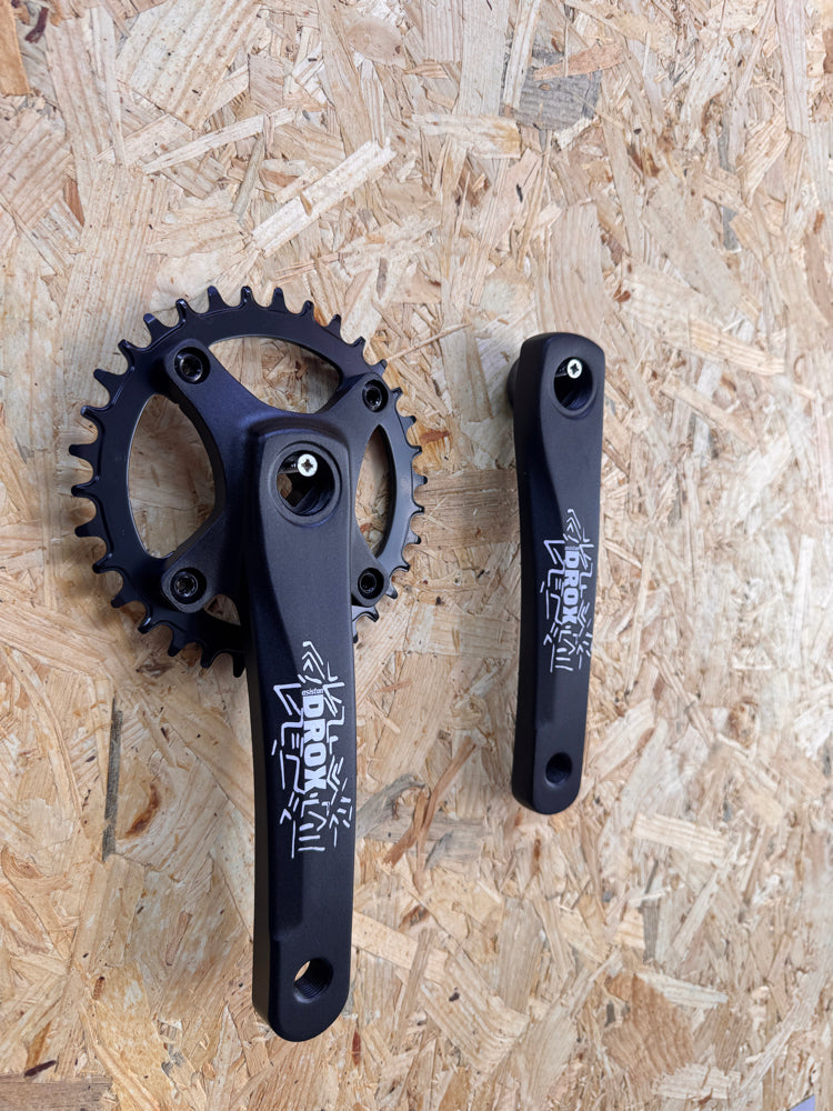 Drox Siyah 34T Tek Yaprak Aynakol 170mm Kol Uzunluğu