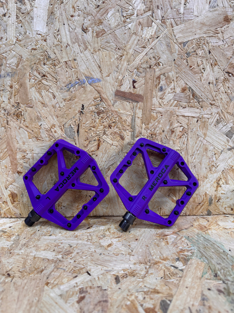 Meroca Platform Pedal Set Takım Bisiklet Rulmanlı Mor Renk