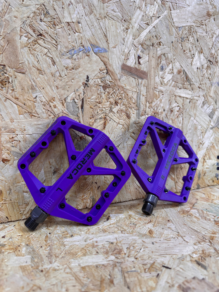 Meroca Platform Pedal Set Takım Bisiklet Rulmanlı Mor Renk