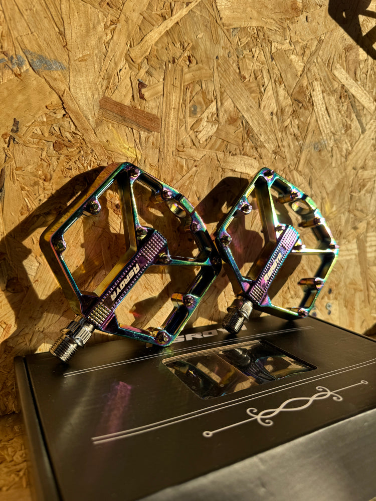 Asroya Platform Pedal Set Takım Bisiklet Rulmanlı Rainbow Renk