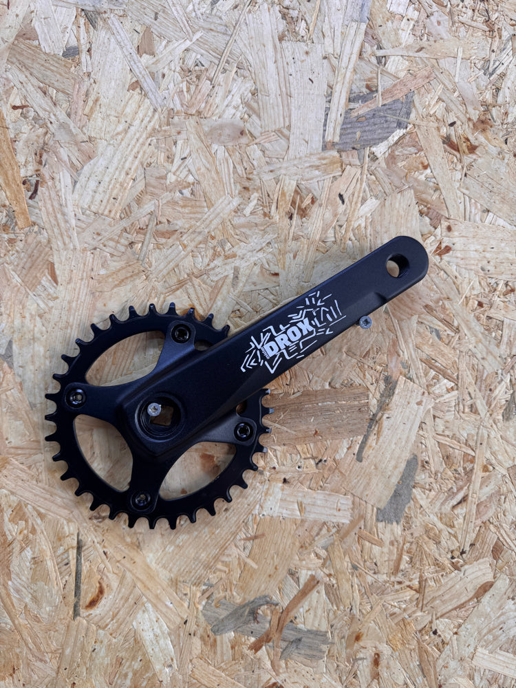 Drox Siyah 34T Tek Yaprak Aynakol 170mm Kol Uzunluğu