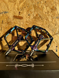 Asroya Platform Pedal Set Takım Bisiklet Rulmanlı Rainbow Renk