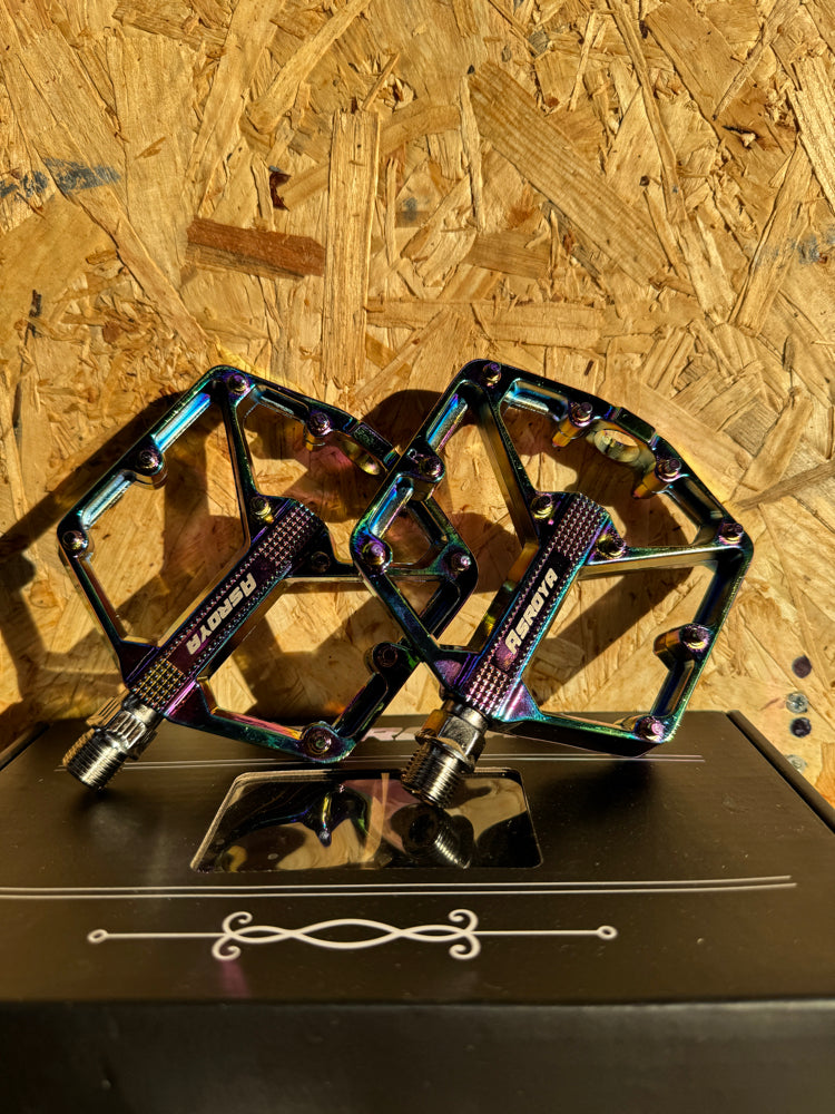 Asroya Platform Pedal Set Takım Bisiklet Rulmanlı Rainbow Renk